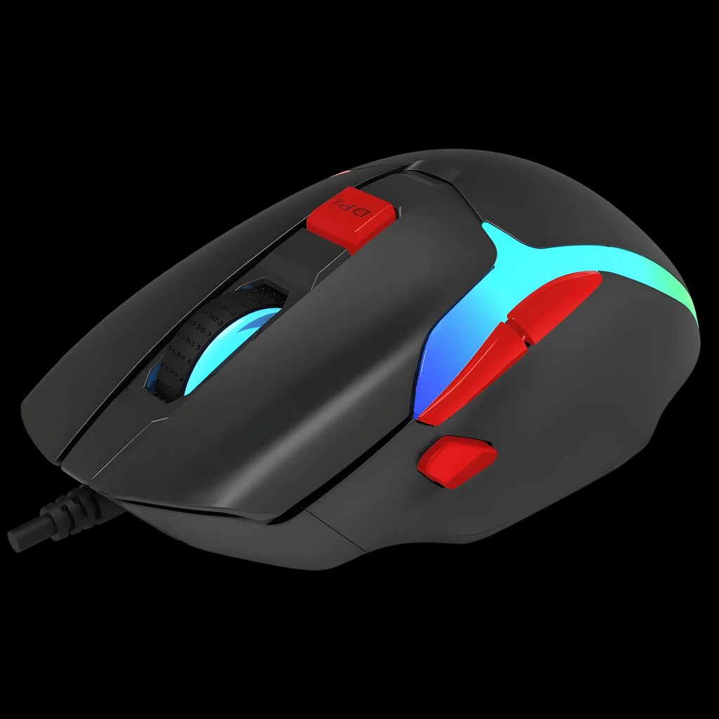 Marvo M360 Tepo 70 Wired Gaming Mouse - Black / 12800 DPI / 6-Step DPI / Polling Report: 500HZ (up to 1000HZ) / RGB backlight with 7 modes / M360 / M360