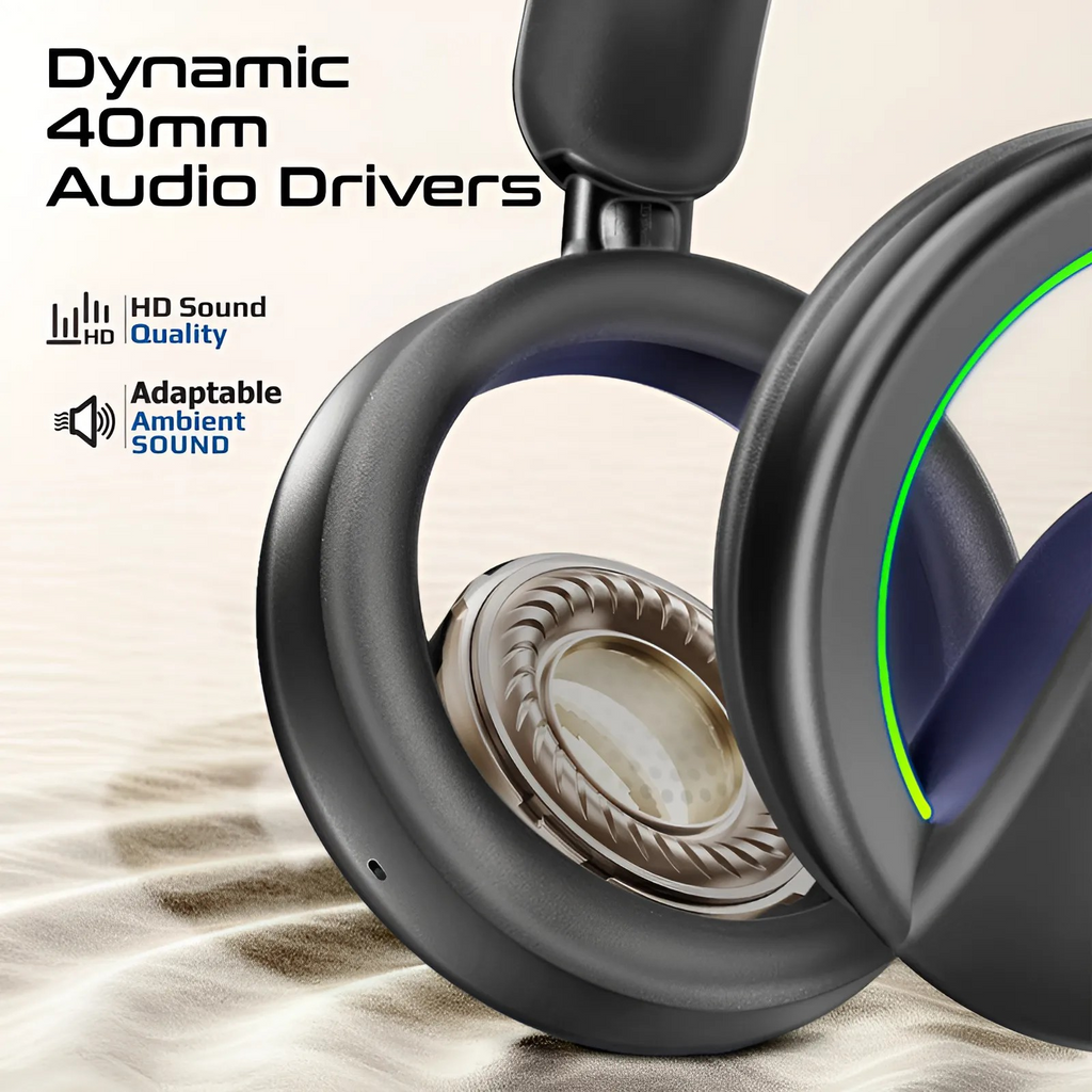 PROMATE NOVON.BLACK Open-Ear Wireless Over-Ear Headphones