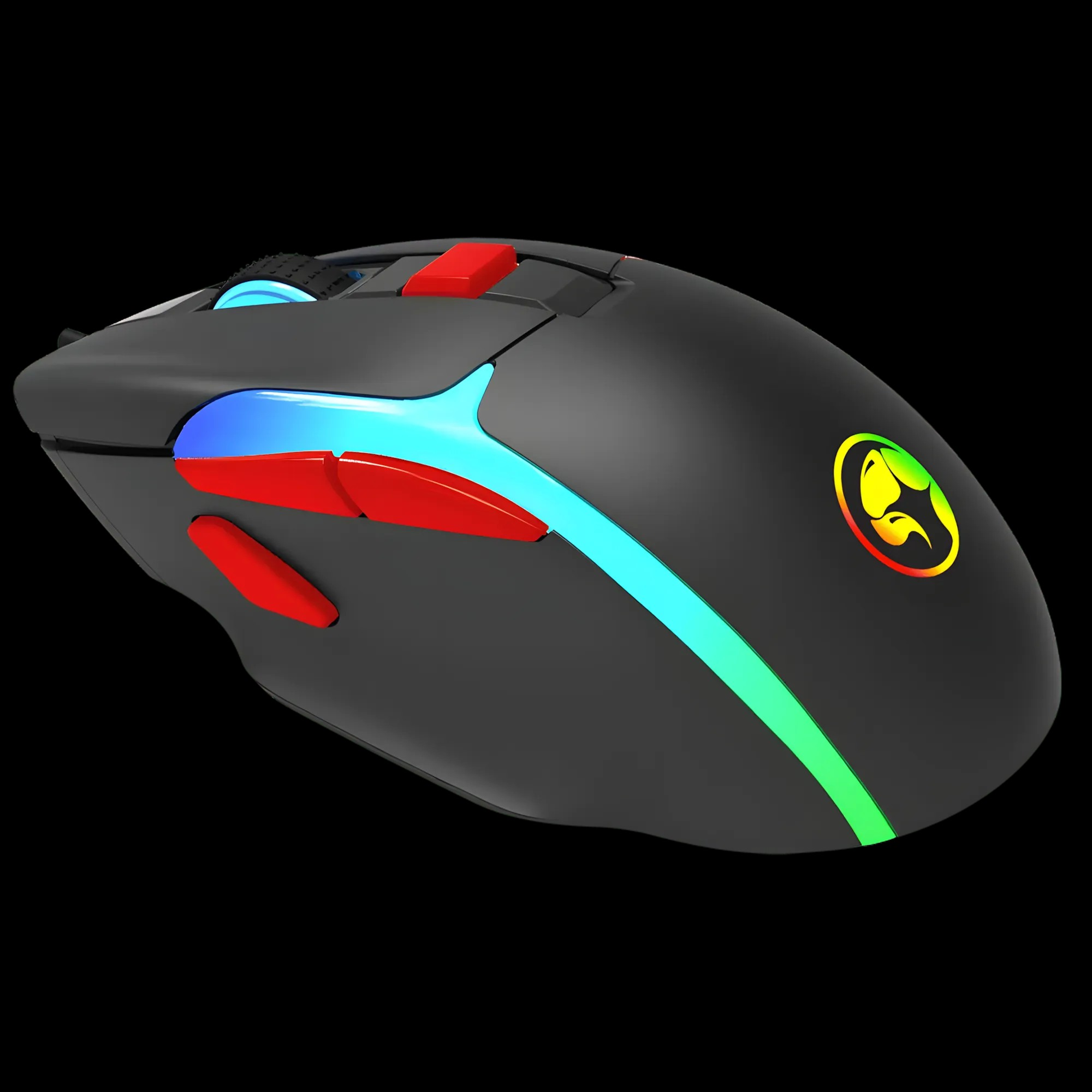Marvo M360 Tepo 70 Wired Gaming Mouse - Black / 12800 DPI / 6-Step DPI / Polling Report: 500HZ (up to 1000HZ) / RGB backlight with 7 modes / M360 / M360