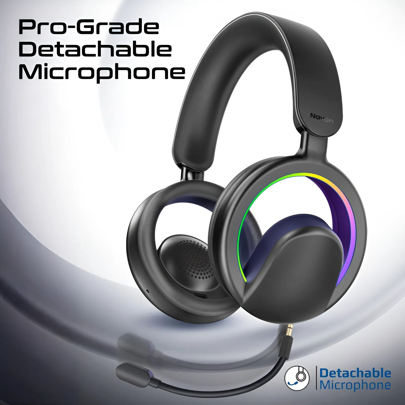 PROMATE NOVON.BLACK Open-Ear Wireless Over-Ear Headphones
