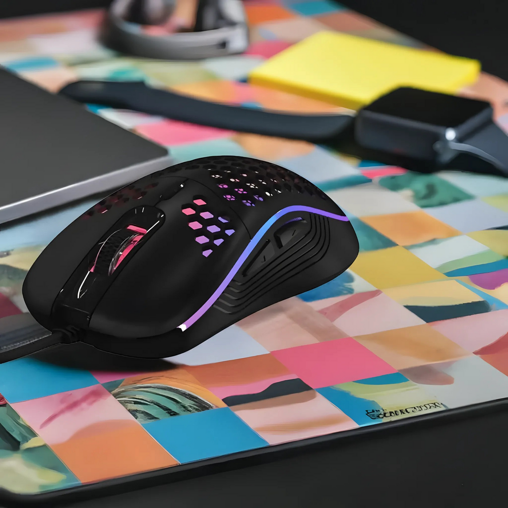 Gamdias ZEUS M4 RGB Optical Gaming Mouse & Mousepad 2 in 1 Combo / FREE Included NYX E1 Gaming MouseMat / Up to 12800 Adjustable DPI / Non-Skid Rubber-Back Gaming Mousemat / ZEUS-M4-COMBO / ZEUS-M4-COMBO