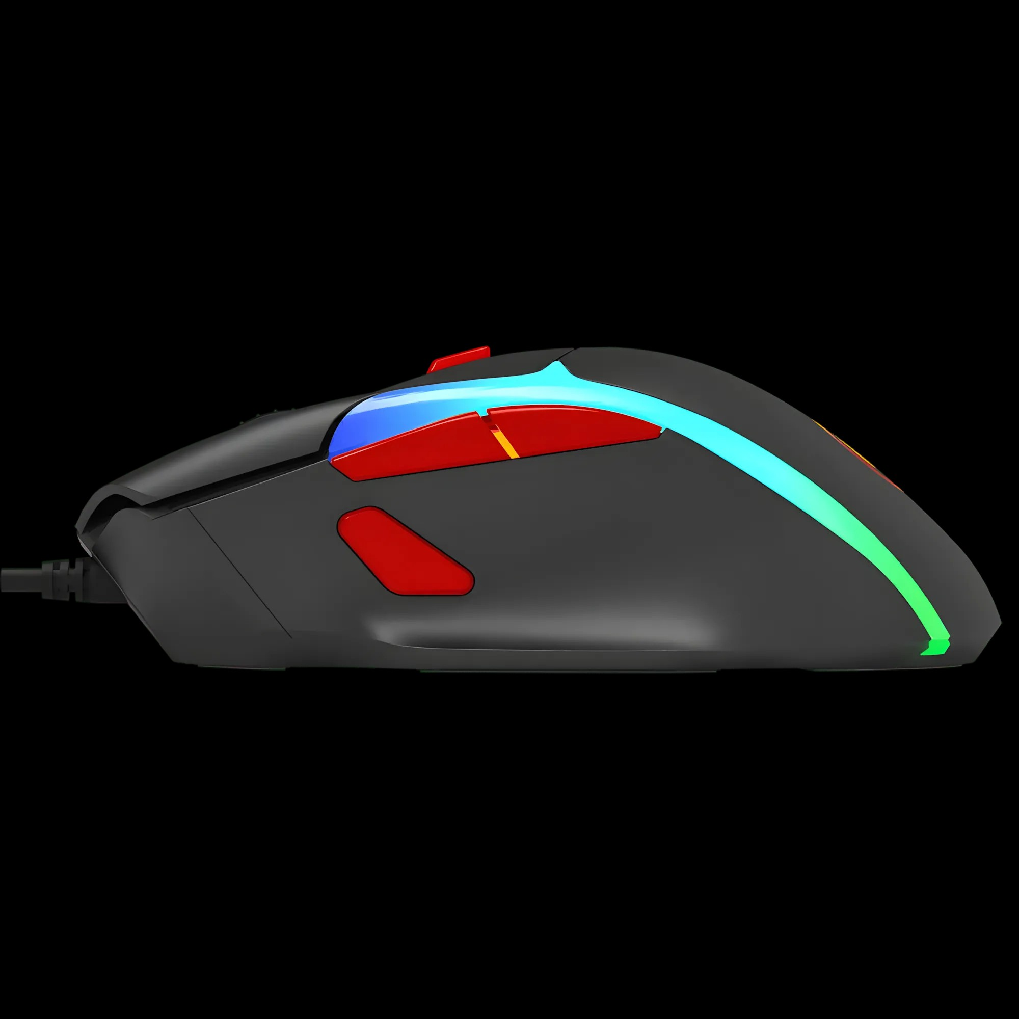 Marvo M360 Tepo 70 Wired Gaming Mouse - Black / 12800 DPI / 6-Step DPI / Polling Report: 500HZ (up to 1000HZ) / RGB backlight with 7 modes / M360 / M360